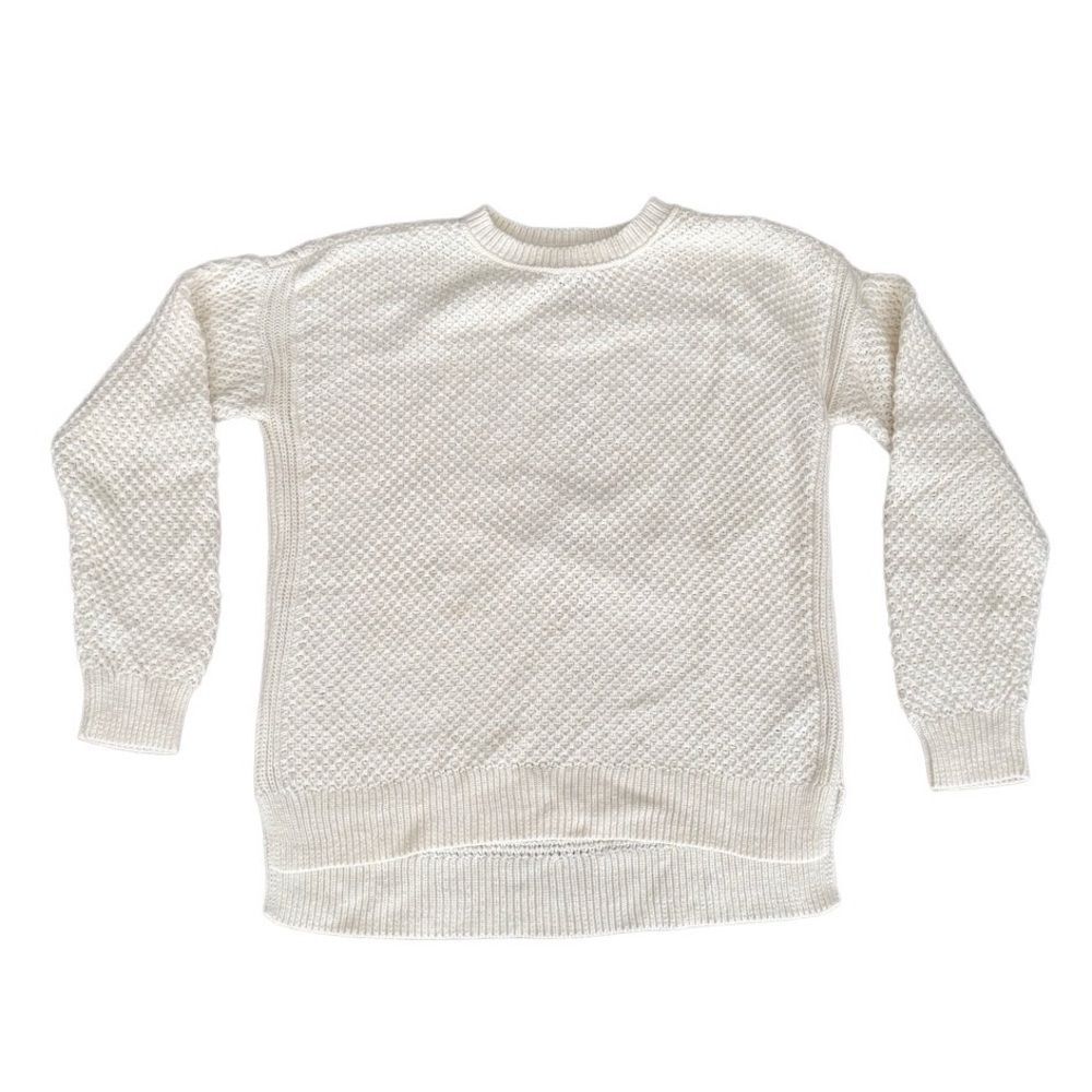 Abercrombie & Fitch Sweater Knit Open Weave Cream Small